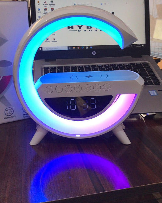 Galaxy portable wireless lightening with speakers