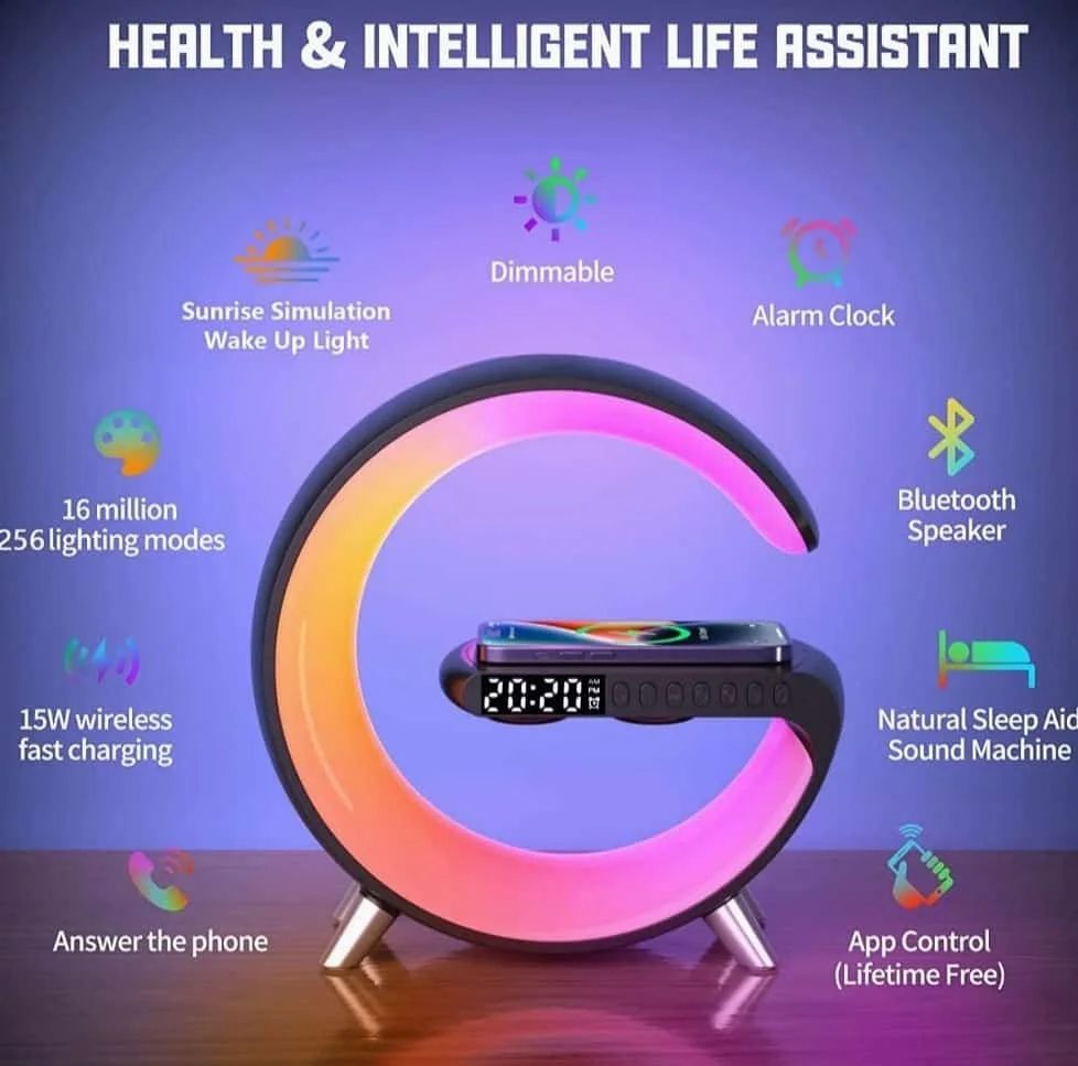 Galaxy portable wireless lightening with speakers